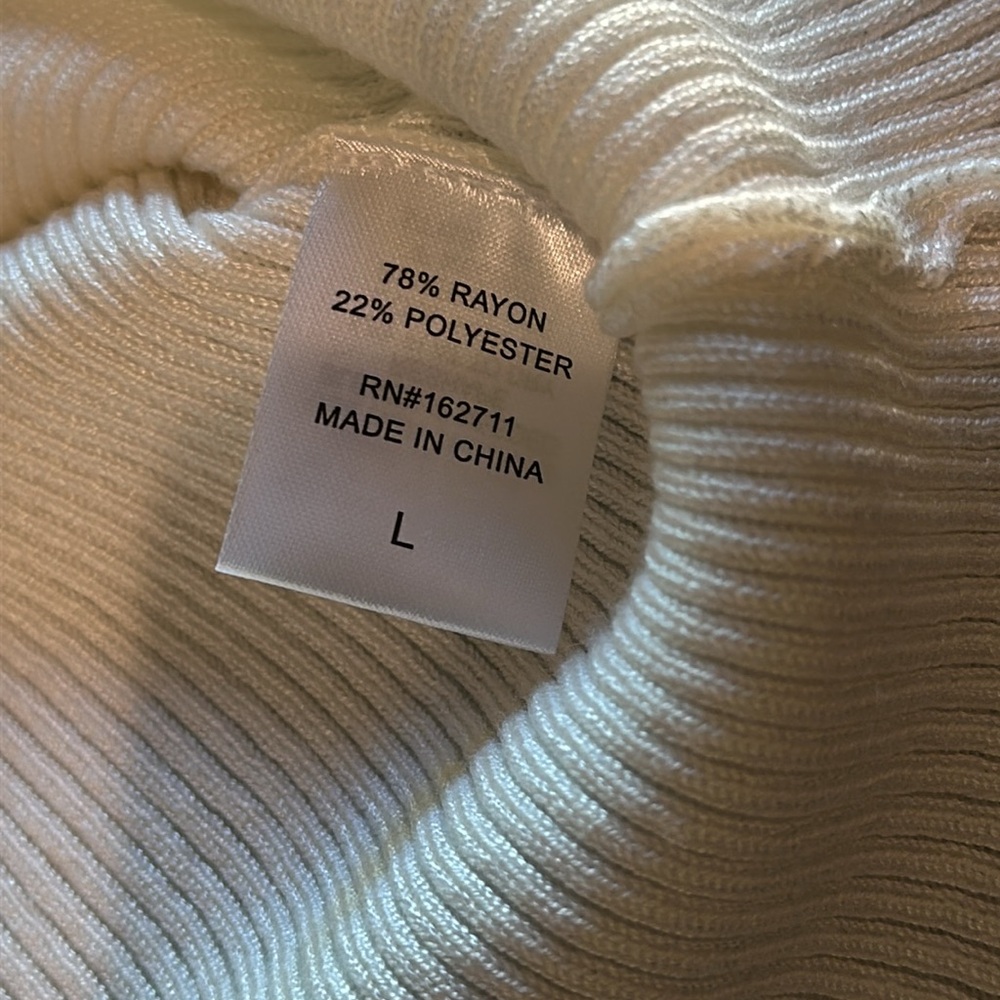 New Ivory Lace Up Sweater - Picture 7 of 7